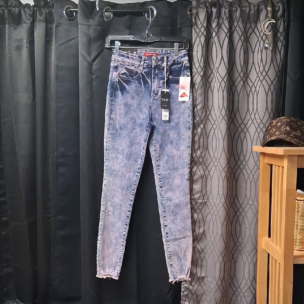 Stylish Blue Acid Wash Women Jeans